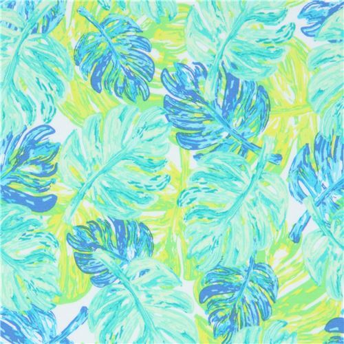 Art Gallery Fabrics tropical knit leaf pattern by Japanese Indie - modeS4u