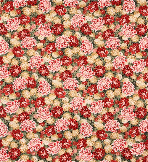 Asian Traditions Vintage Asia Blumen Stoff von Robert Kaufman 2