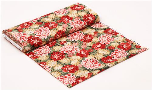 Asian Traditions Vintage Asia Blumen Stoff von Robert Kaufman 3