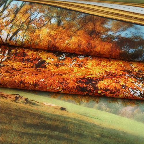 Autumn tree panel fabric by Quilting Treasures - modeS4u