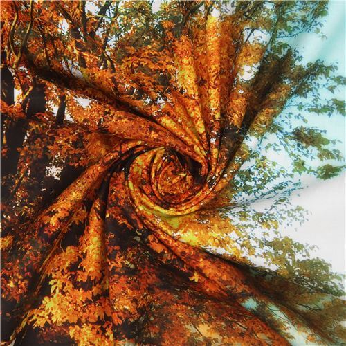 Autumn tree panel fabric by Quilting Treasures - modeS4u