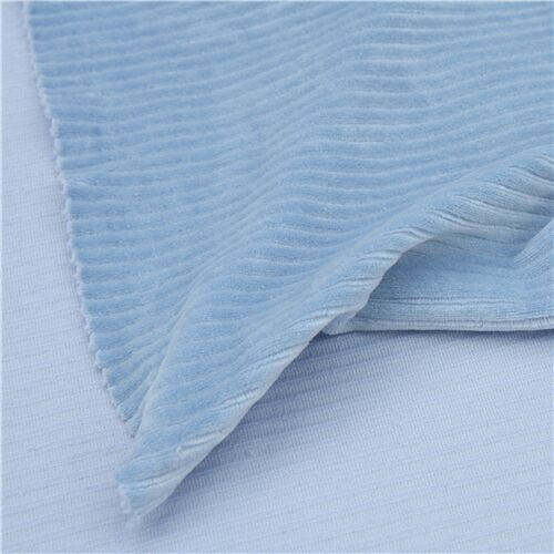 Tela de pana ancha punto azul claro liso de Stof Fabrics Avalana Velour Corduroy Tela