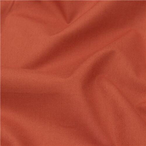 Birch organic poplin solid brown fabric Fabric