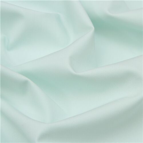 Birch solid light mint green poplin organic fabric Fabric