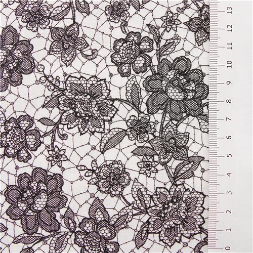 black and white lace pattern