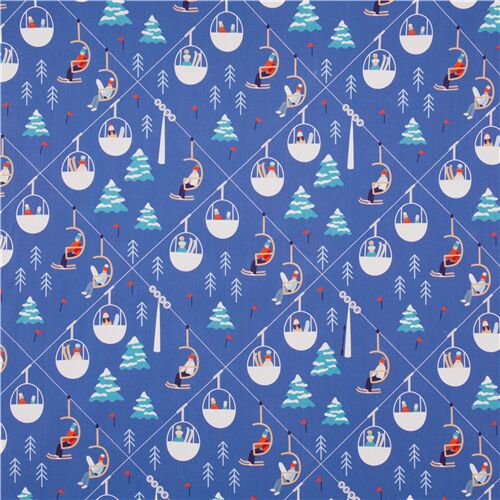 Hi Fashion 10” Winter Blue Christmas Cotton Fabric Squares 42pc by