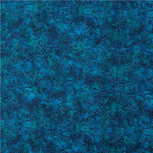 Batik Textiles - 0620 - Green Blue Bali SunPrints - Specialty Fabric Blender