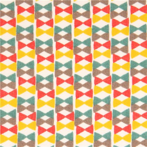 Bowtie Girl bowtie graphic birch organic fabric pink Frolic 1