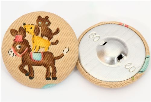 Bremen Town Musicians fabric button Japanese button 2