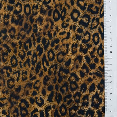 Brown animal print Timeless Treasures leopard spots fabric - modeS4u