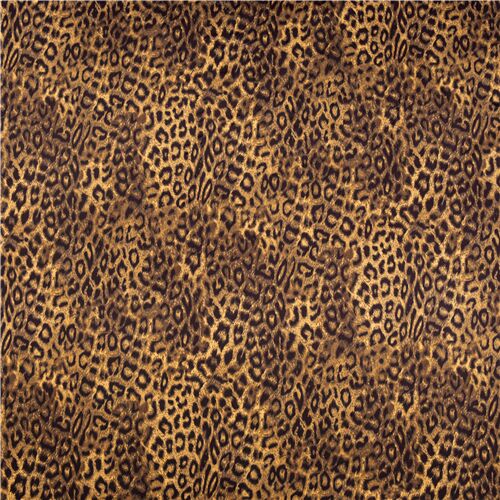 Brown animal print minky soft extra wide Timeless Treasures leopard ...
