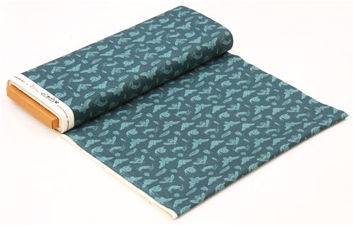 Bug Tonal Blue insect bug animal birch Canvas organic fabric USA 4