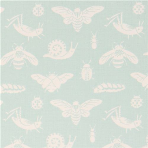Bugs Tonal Mint insect bug animal birch organic fabric from the USA ...