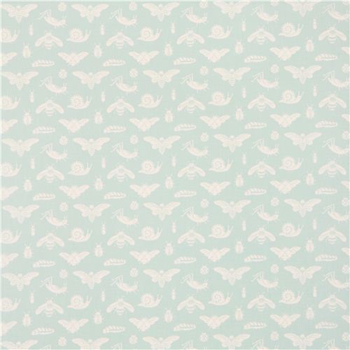 Bugs Tonal Mint insect bug animal birch organic fabric from the USA ...