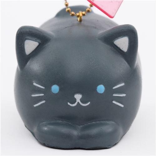 Cafe Sakura grey cat bread bun squishy charm kawaii modeS4u