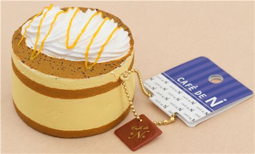 Cafe de N cute brown orange-yellow tiramisu squishy charm kawaii 6