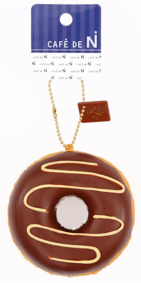  Cafe  de N cute croissant donut brown icing squishy  charm 