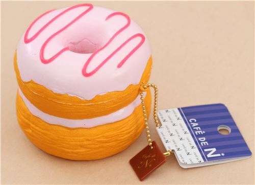 æstetisk Pirat Hvor fint Cafe de N cute croissant donut pink icing squishy charm kawaii - modeS4u
