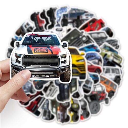 Car Unique Designs Diecut Stickers 50 Per Pack 4 Wheel Drive Mpv Modes4u