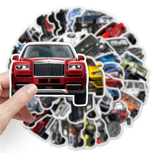 Auto einzigartige Designs gestanzte Aufkleber 50 pro Packung MPV mit Allradantrieb 3