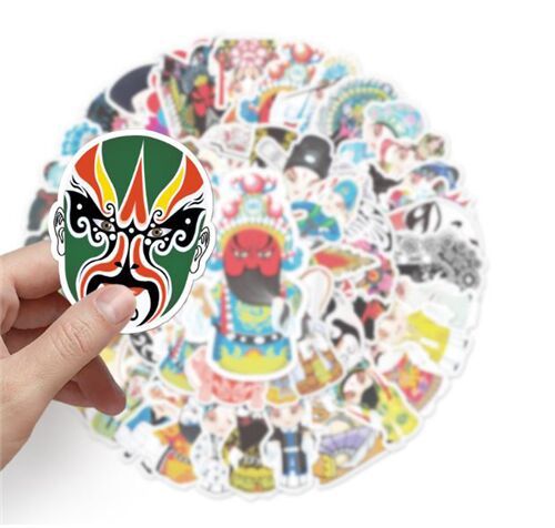 Character Peking opera 50 unique diecut sticker pack tradtional Chinese culture 3