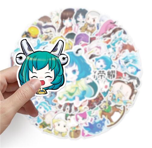 Character Anime Sticker Pack Cute Manga Flake Diecuts 50 Unique Designs