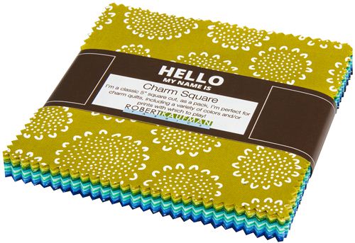 Lote cuadrados tela Charm Pack Cool Colorstory de Robert Kaufman