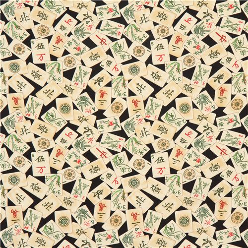 Chinese Mahjong game fabric by Timeless Treasures 2