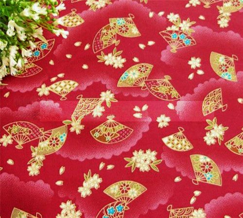 Chinese fan fabric blossom 0.5m 1