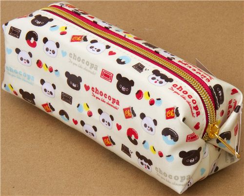 Chocopa panda bear pencil case with pieces of chocolate - modeS4u