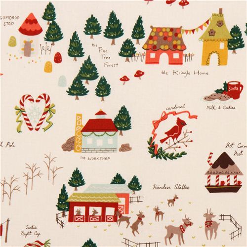 Christmas fabric Alexander Henry Santa's Village USA Fabric by