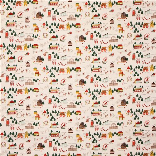 Christmas fabric Alexander Henry Santa's Village USA Fabric by