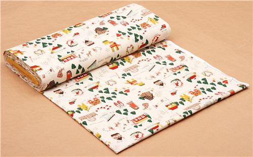 Christmas fabric Alexander Henry Santa's Village USA Fabric by