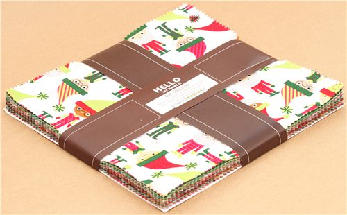 Christmas fabric bundle elf owl Ten-Square Robert Kaufman 5