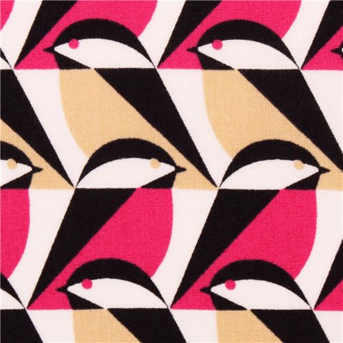 Cloud 9 animal bird organic fabric Sparro Rosa Mixteca 1