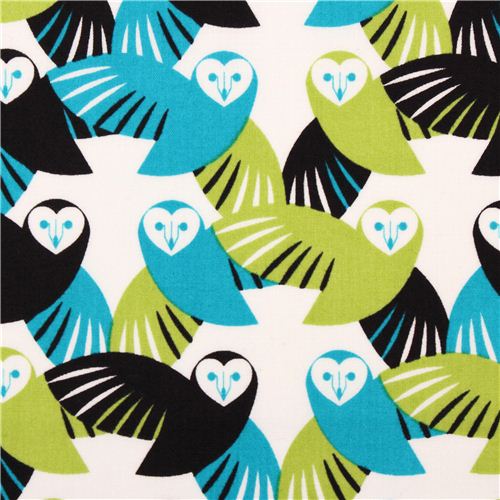 Cloud 9 animal owl organic fabric green Lechuza Mixteca 1