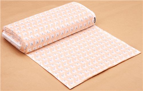 Cloud 9 elephant salmon organic flannel fabric Fanfare 3