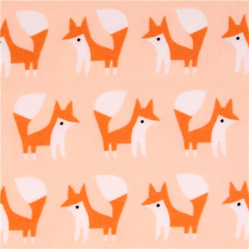 Cloud 9 fox forest animal organic flannel fabric Fanfare 1