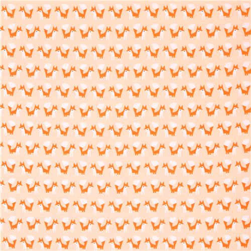 Cloud 9 fox forest animal organic flannel fabric Fanfare 2