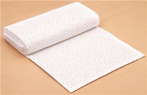 Cloud 9 white dot organic flannel fabric Fanfare Confetti 4