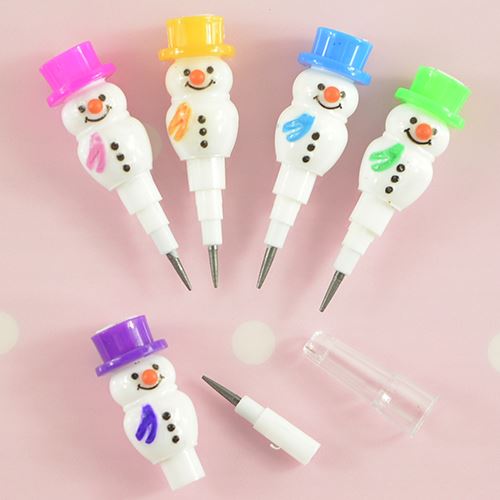 Colorful stackable snowman pencil - modeS4u