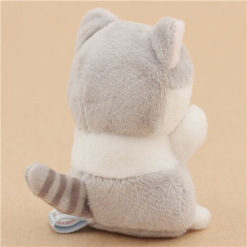 Petite Peluche Chat Corocoro Coronya Paripi Chan Gris Et Blanc Modes4u