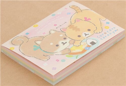 Libreta japonesa con gatos Corocoro Coronya y comida de San-X  5