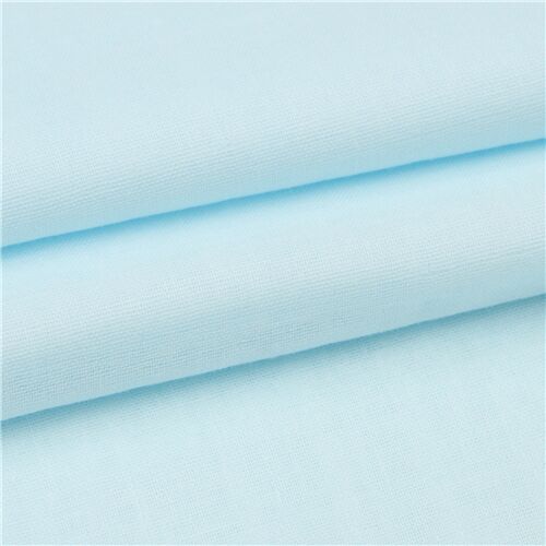 Cosmo double gauze fabric in solid light blue modeS4u