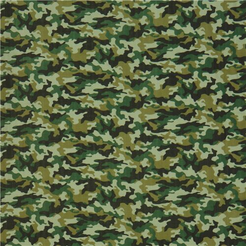 Japanese Green Camouflage Army Fabric by Cosmo - modeS4u