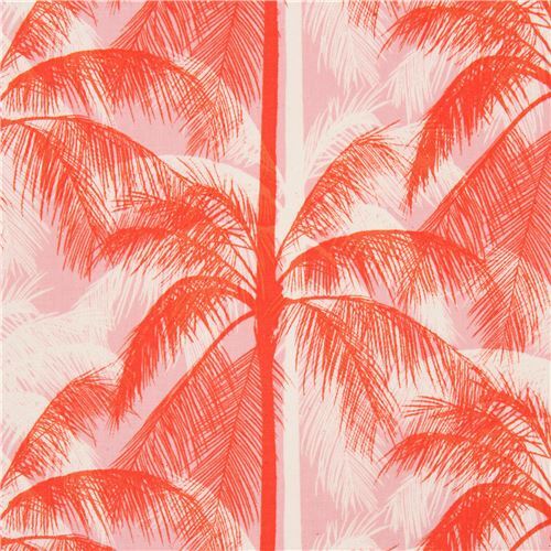Cotton and Steel palm tree fabric Fabric