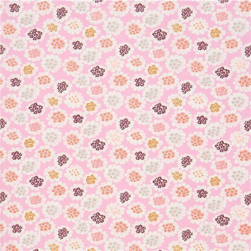 Cotton and Steel pink flower quilting fabric modeS4u