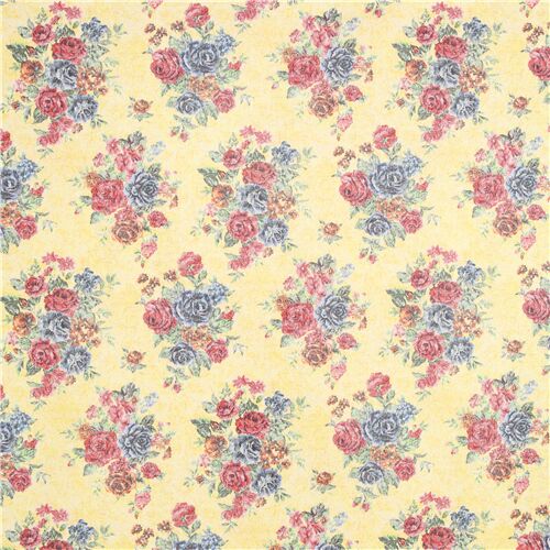 Multicolor floral tapestry rose design oxford fabric Cosmo Fabric by Cosmo  - modeS4u