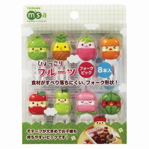 Cute fruit friends food picks forks for Bento Box Lunch Box modeS4u