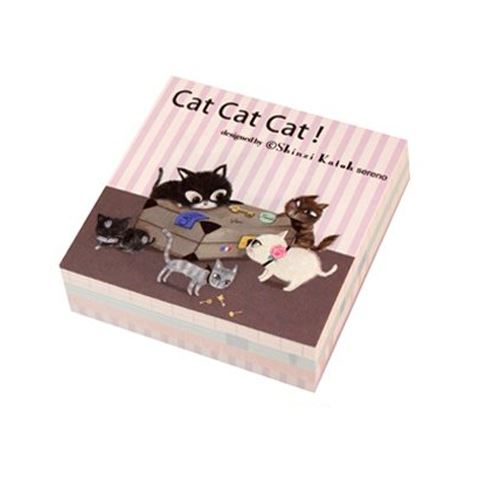 Cute suitcase cat memo pad paper block pad modeS4u